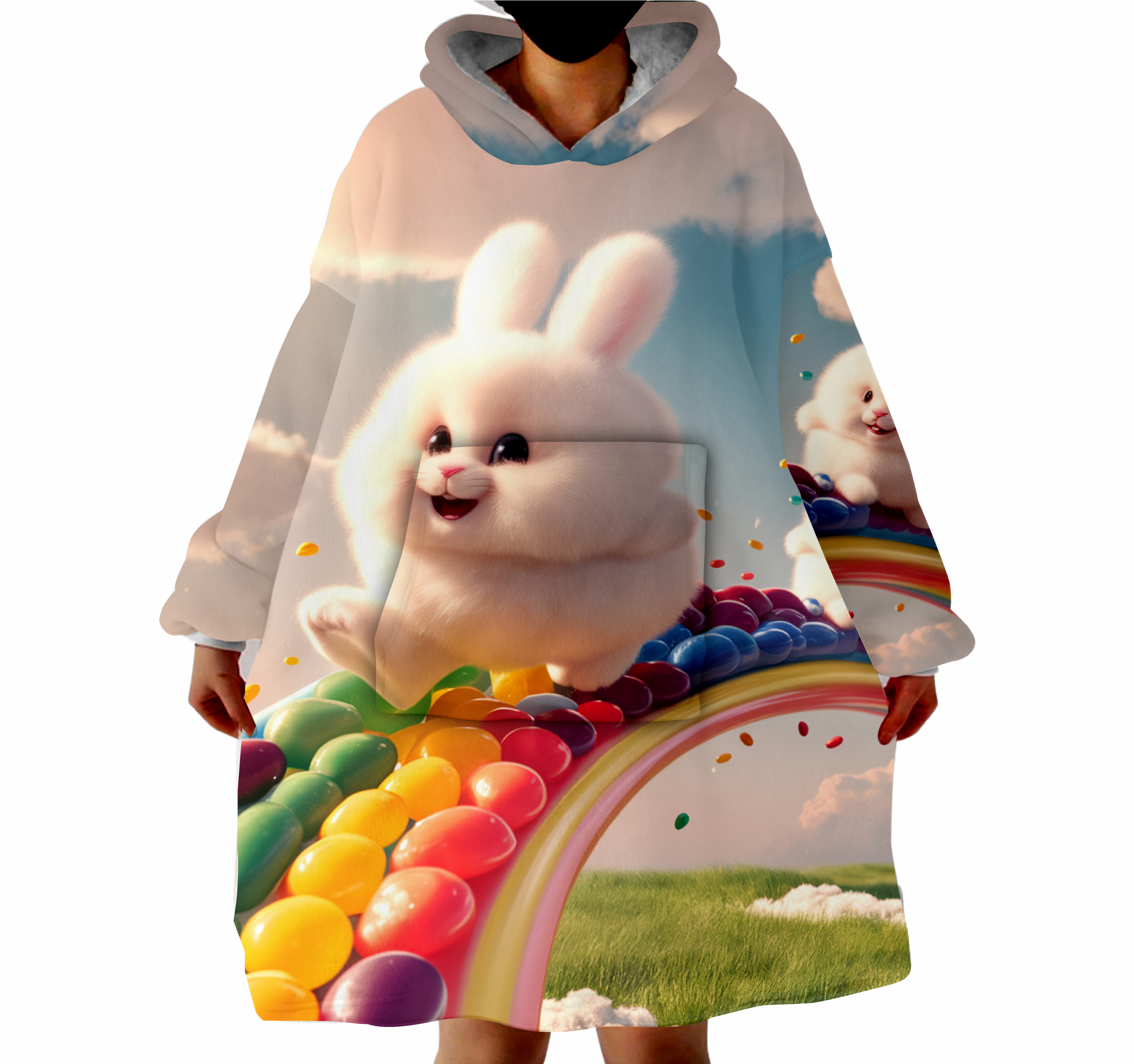 Hops Bunny Snugglee Hooded Blanket